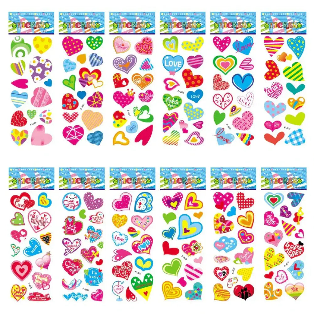 5 Sheets Kids Stickers Puffy Stickers for Children Birthday Christmas New Year Gift for Girl Boy Scrapbooking Cartoon