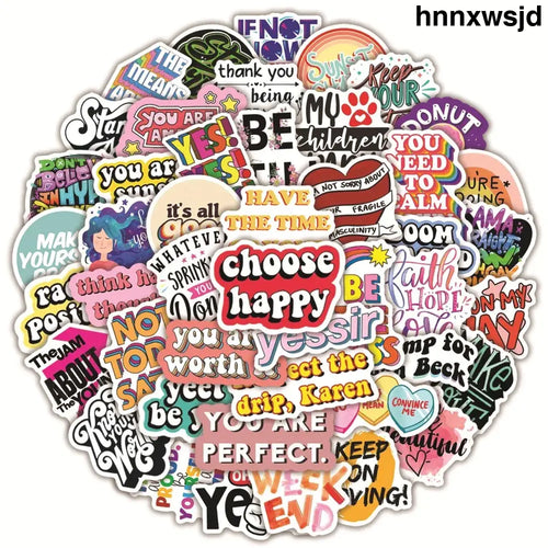 50pcs Inspirational Quote Stickers Vision Board Motivational Sticker for Adults Teens Students Teachers Aesthetic