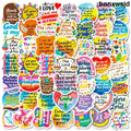 56PCS Cute Bible Inspirational Colorful Graffiti Stickers Inspirational Text Stickers - 56PCS - Stickers