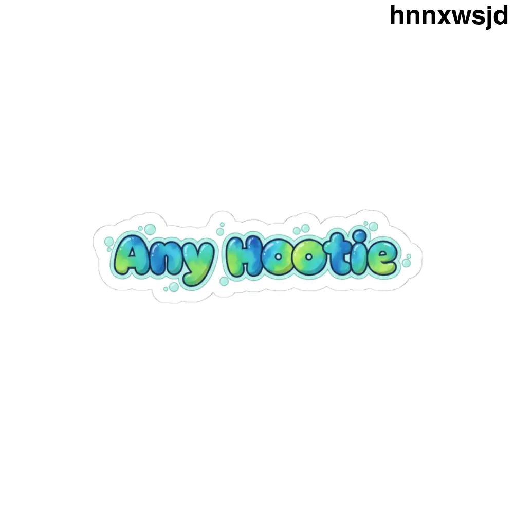 Any Hootie Kiss-Cut Sticker, Cute Bubble Letter Laptop Decal - 3’’ × 3’’ / White - Stickers