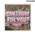 ’Can I Pray For You?’ Square Sticker, Faith Encouragement Prayer Request Decal - 2’’ × 2’’ / White - Stickers