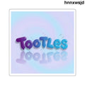 Copy of Tootles Square Sticker, Cute Retro Text Decal - 2’’ × 2’’ / White - Stickers